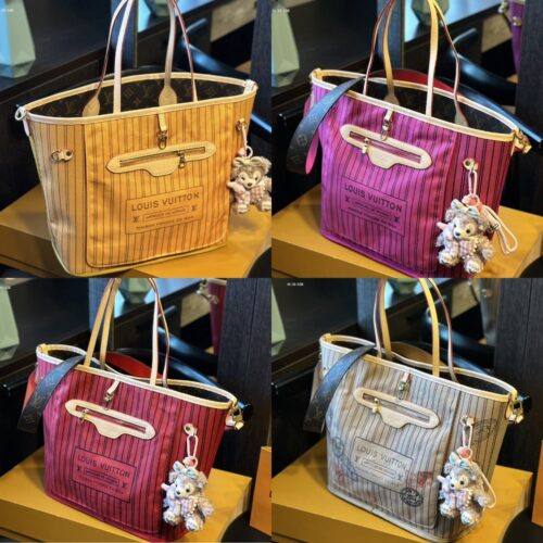 Alternative view of Louis Vuitton Neverfull Bandoulière Inside Out MM Monogram Tote Bag Jaune Safran 32Cm M11947