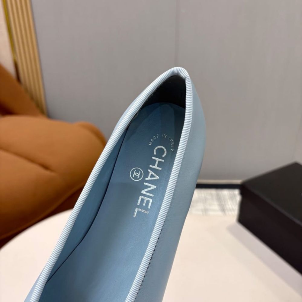 Chanel Ballet Flats Blue Maroon - Image 10
