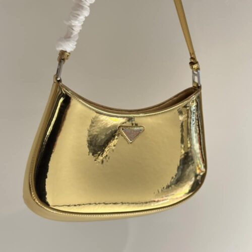 Alternative view of Prada Cleo Patent Leather Shoulder Bag Gold 27cm