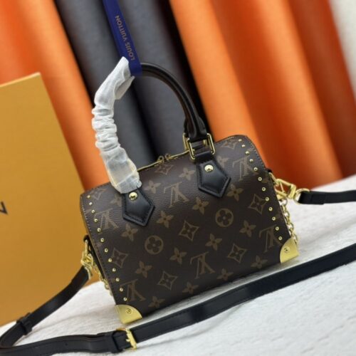 Alternative view of Louis Vuitton Speedy Trunk 20 Monogram Canvas Handbag Brown 20Cm M13146