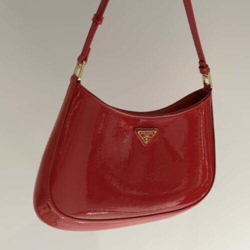 Alternative view of Prada Cleo Patent Leather Shoulder Bag Cherry Red 27cm 1bc169 069 F0e06 V Hoo