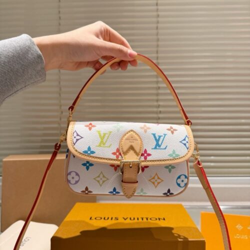 Alternative view of Louis Vuitton X Takashi Murakami Nano Diane Shoulder Bag Multicolore Blanc 19cm M14194