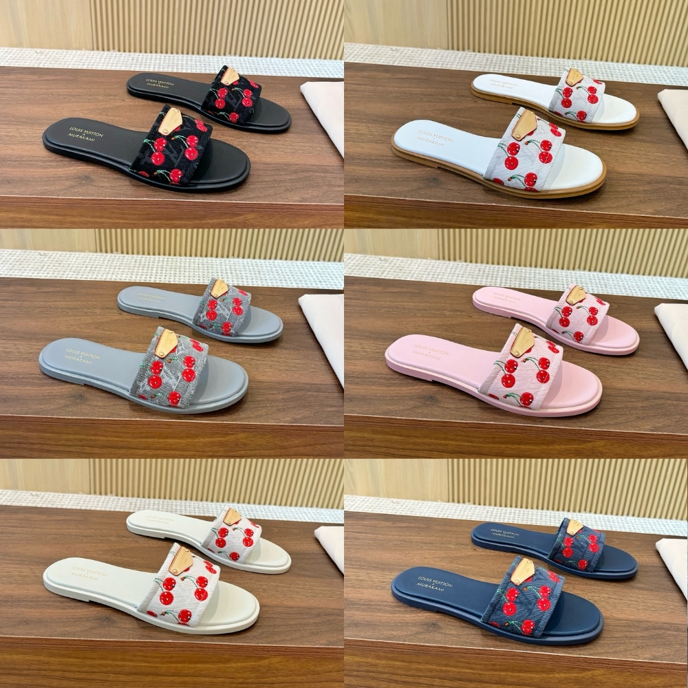 Louis Vuitton X Takashi Murakami Lily Raffia Flat Mule White 1Ahm43 - Image 8