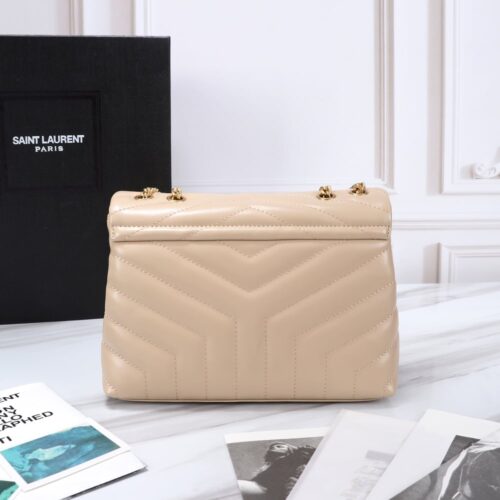 Alternative view of Saint Laurent Loulou Small Chain Bag In Matelassé Y Dark Beige Gold 23Cm 494699Dv7272721