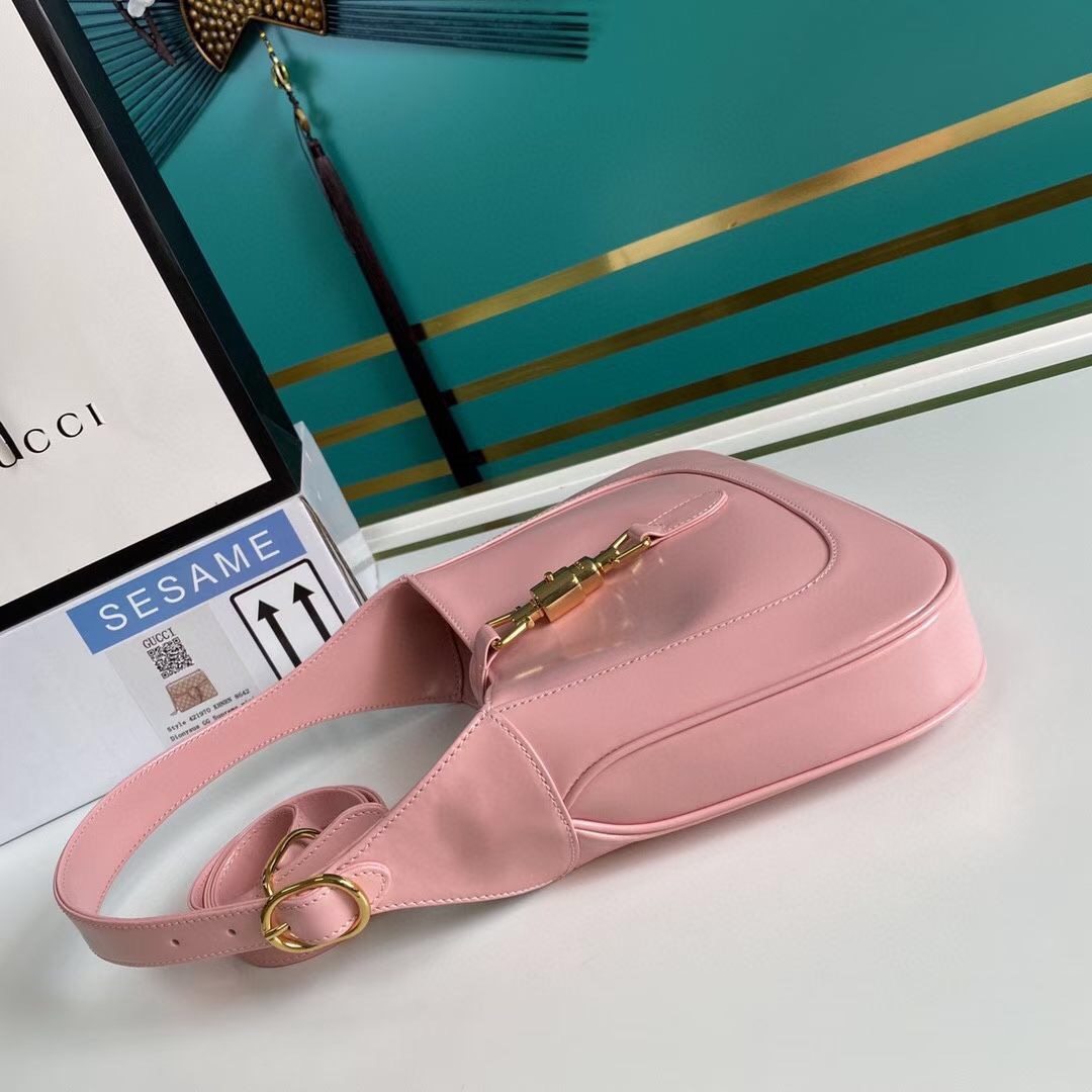 Gucci Jackie 1961 Mini Leather Shoulder Bag Light Pink 19Cm 637091 10O0G 5815 - Image 3