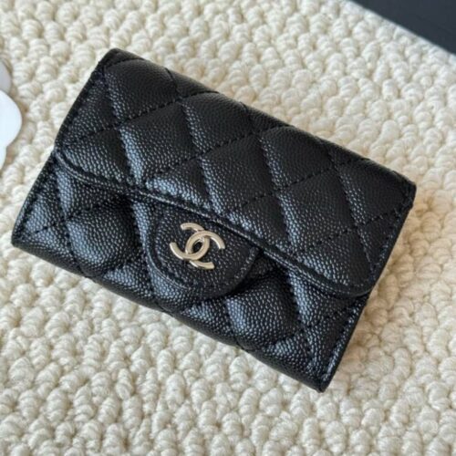 Alternative view of Chanel Classic Card Holder Grained Leather Black 11cm AP0214 Y01588 C3906