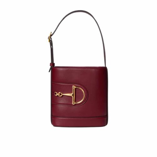 Gucci 73 Small Leather Bucket Bag Rosso Ancora Red 20Cm 833665 AAEC2 6207