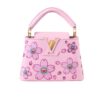 Louis Vuitton X Takashi Murakami Capucines Mini Cherry Blossom Top Handle Bags Pink 21cm M13249