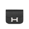 Hermes Constance Slim Wallet Noir 12Cm H082060Ck89
