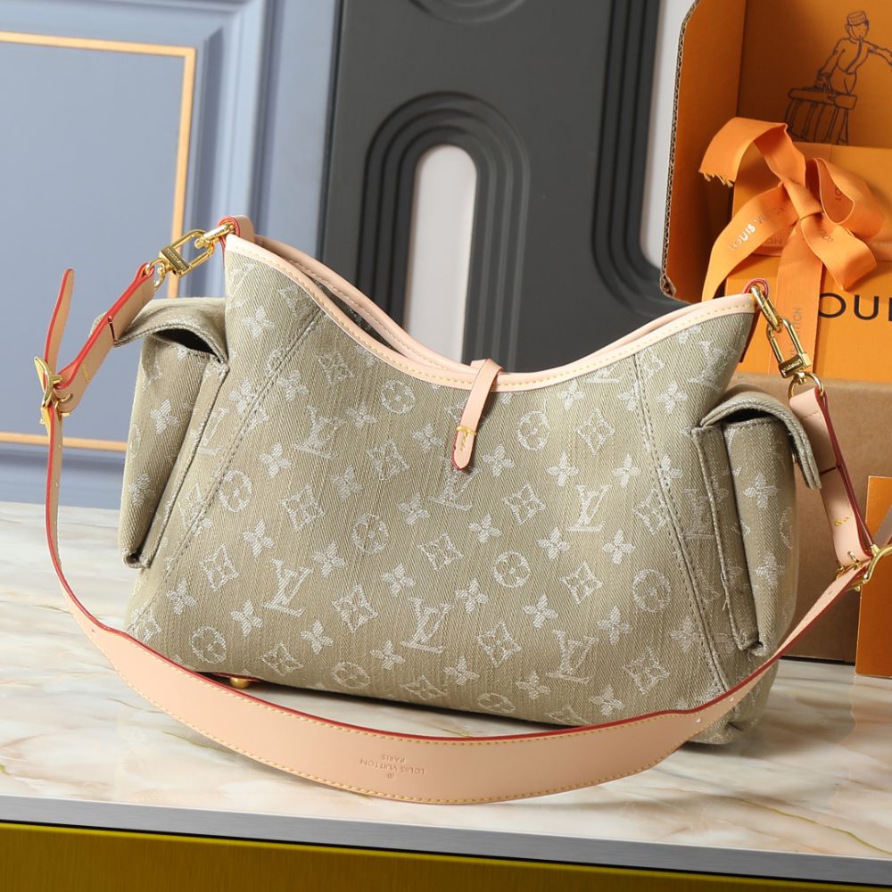 Louis Vuitton Carryall Cargo PM Khaki Denim 33Cm M27623 - Image 4