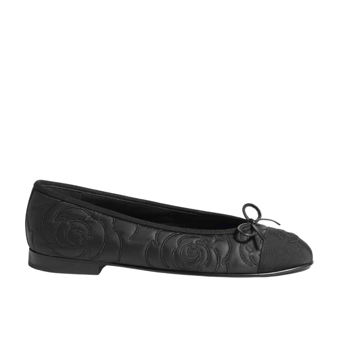 Chanel Ballerina Flat Embroidered Fabric And Grosgrain Black G02819 B21026 94305