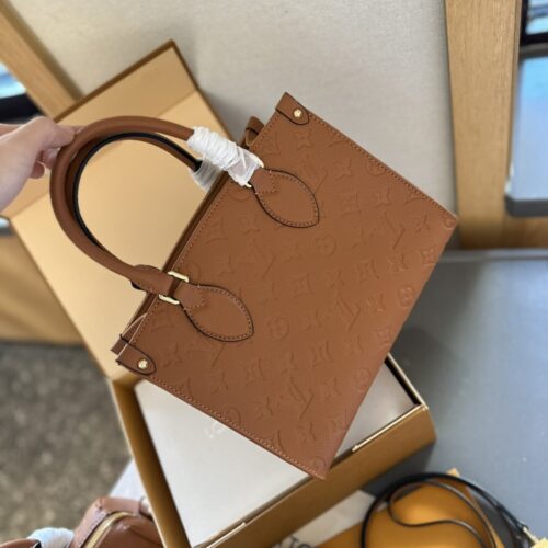 Alternative view of Louis Vuitton Onthego MM Monogram Empreinte Tote Bag Cognac Brown 35Cm M12775