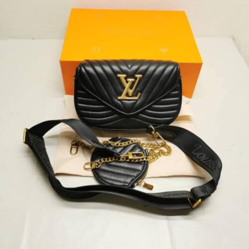Alternative view of Louis Vuitton New Wave Multi Pochette Shoulder Bag Black 19Cm M56461