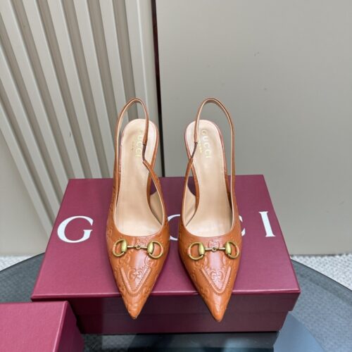 Alternative view of Gucci Women's Horsebit Pump Gg Leather Light Brown 792065 Aaegj 2712
