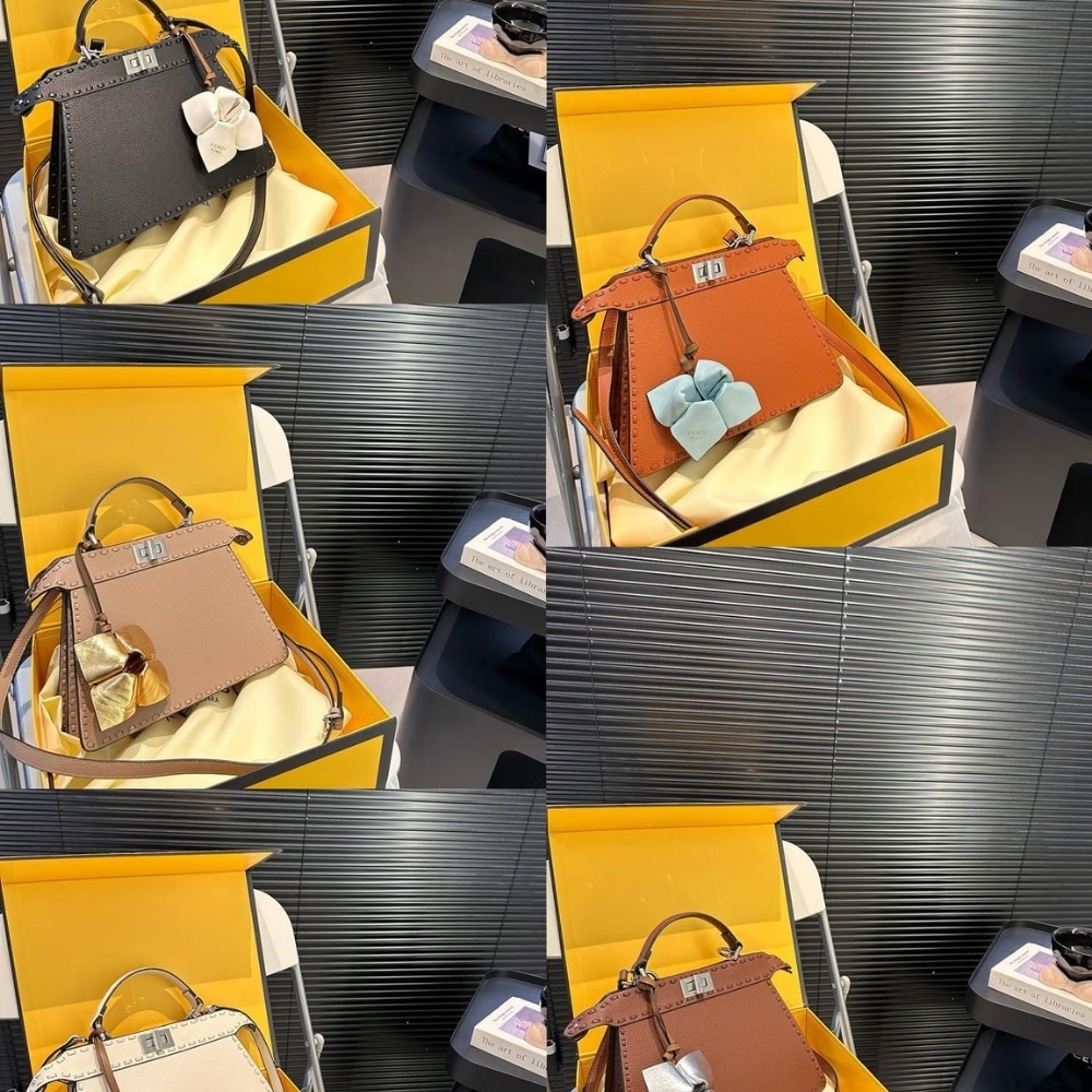 Fendi Peekaboo ISeeU Small Selleria Handbag Beige 27Cm 8Bn335Arbbf0Mu3 - Image 3