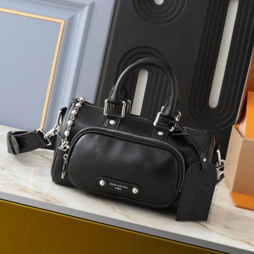 Alternative view of Louis Vuitton Keepall Cargo Bandouliere 25 Leather Shoulder Bag Black 25cm M13988
