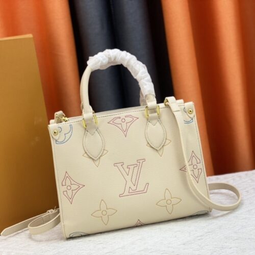 Alternative view of Louis Vuitton Onthego PM Monogram Pattern Tote Bag Beige 25Cm M46629