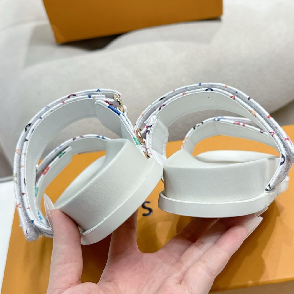 Louis Vuitton X Takashi Murakami Bom Dia Flat Comfort Monogram Canvas Mule White 1agxtv - Image 6