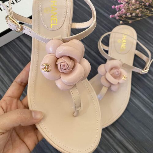 Alternative view of Chanel Jelly Rubber Camellia Sandals Pink