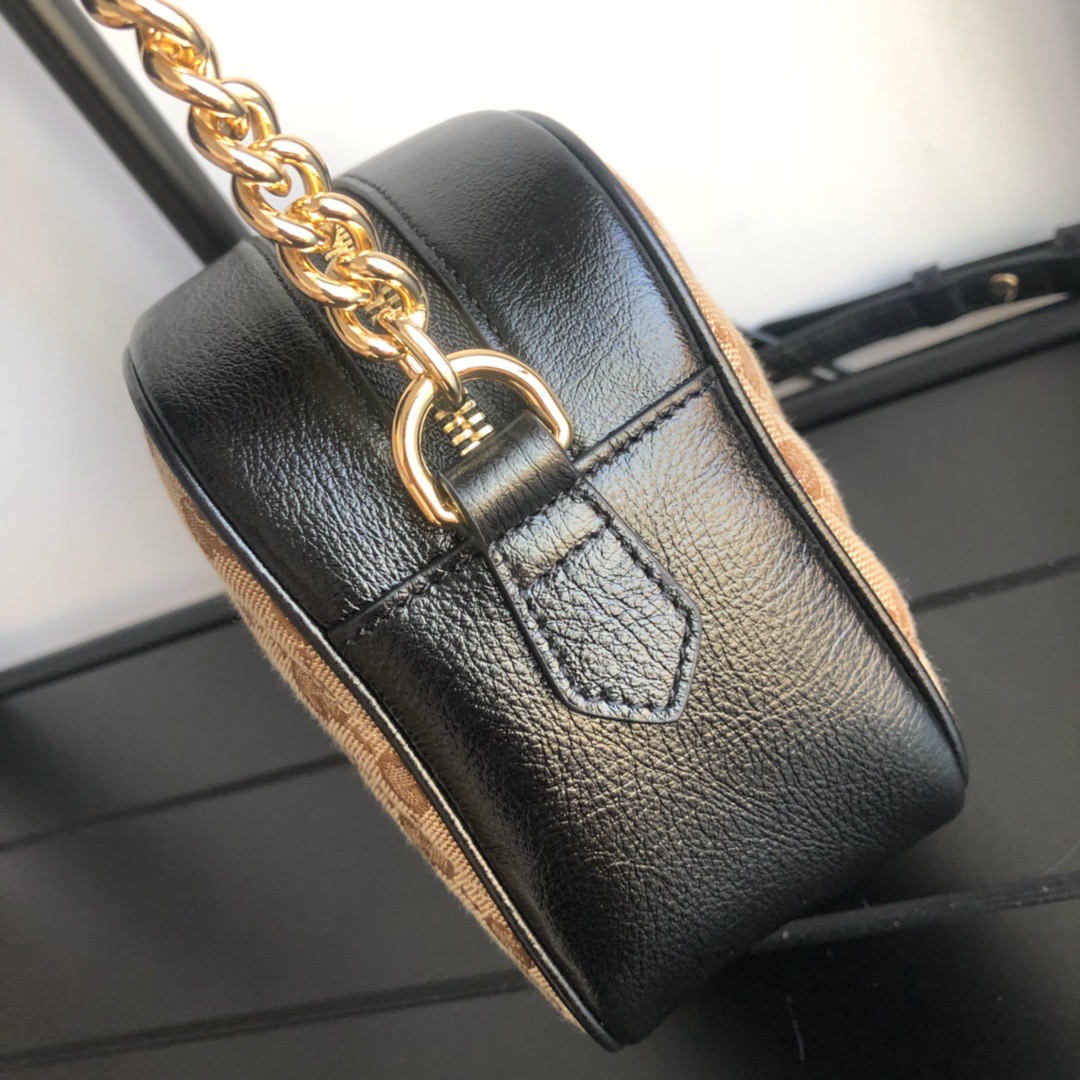 Gucci GG Marmont Small GG Supreme Canvas Shoulder Bag Beige Ebony 24Cm 447632 HVKEG 9772 - Image 7