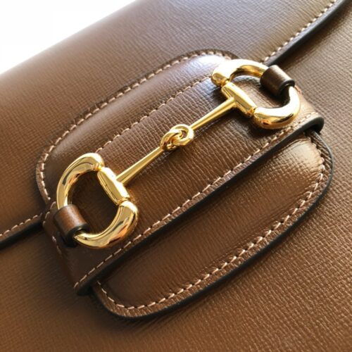 Alternative view of Gucci Horsebit 1955 Medium Leather Shoulder Bag Brown 25Cm 602204 1DB0G 2361