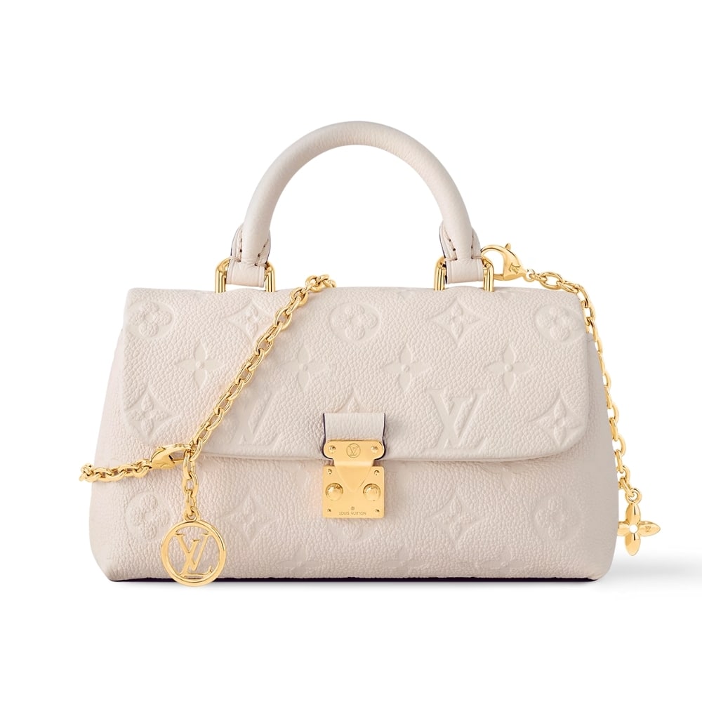 Louis Vuitton Nano Madeleine Monogram Empreinte Shoulder Bag Cream 21Cm M12145