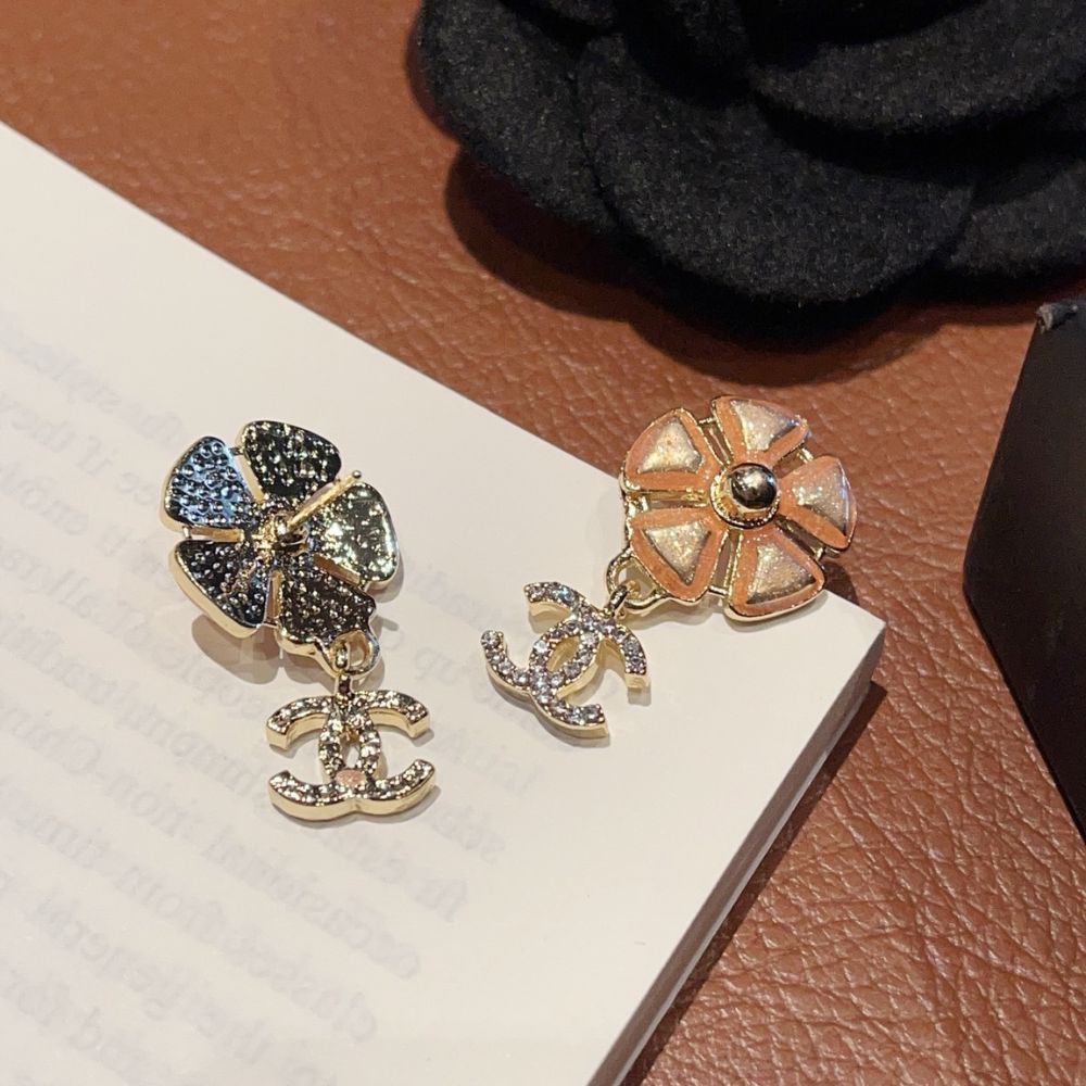 Chanel CC Logo Pink Flower Earrings Gold ABG900 B22986 U6099 - Image 9