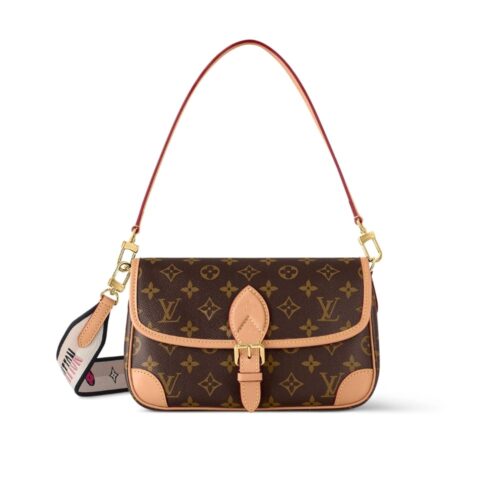 Louis Vuitton Diane Monogram Canvas Shoulder Bag Black 24Cm M45985