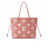Louis Vuitton Neverfull MM Bicolor Monogram Empreinte Tote Bag Trianon Pink 31cm M46329