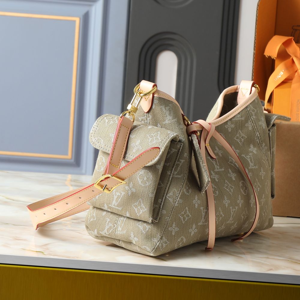 Louis Vuitton Carryall Cargo PM Khaki Denim 33Cm M27623 - Image 3
