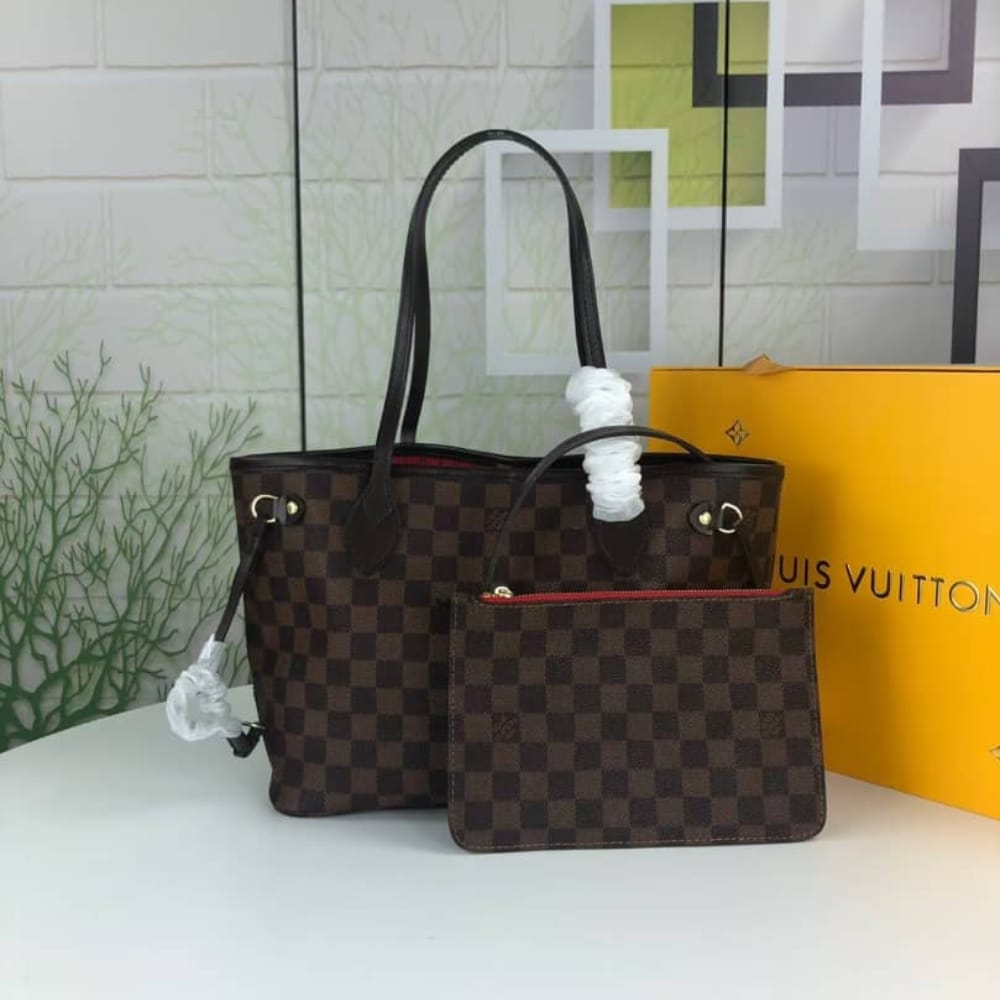 Louis Vuitton Neverfull PM Damier Ebene Tote Bag Brown 29Cm N41359 - Image 2