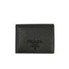 Prada Small Saffiano Leather Wallet Black 11Cm