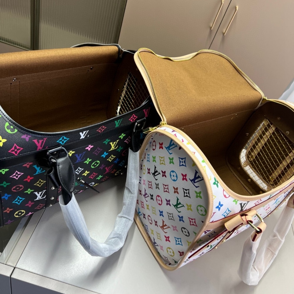 Louis Vuitton X Takashi Murakami Dog Handle Bag Multicolore Blanc 44Cm M13741 - Image 6