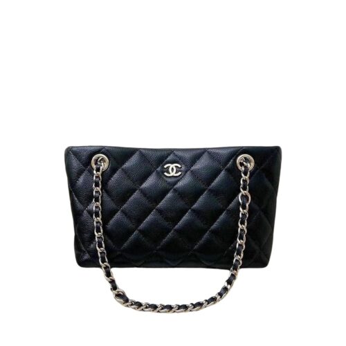 Chanel Clutch With Chain Small Grained Leather Black 20cm