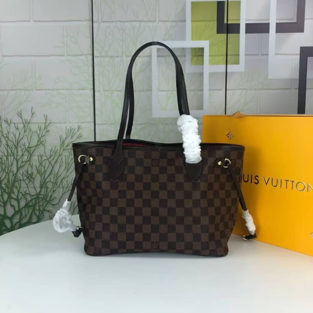 Louis Vuitton Neverfull PM Damier Ebene Tote Bag Brown 29Cm N41359 - Image 3