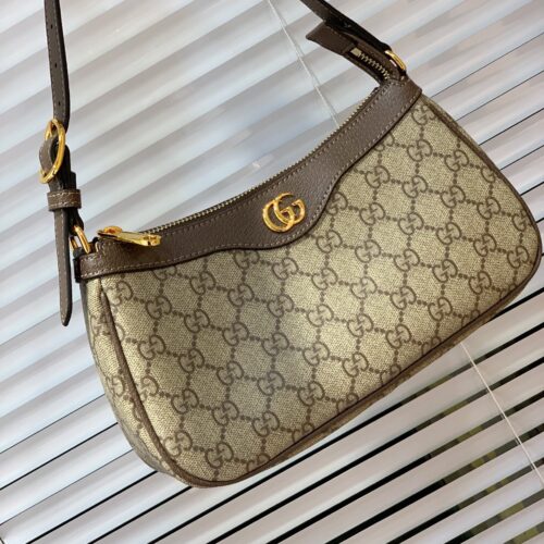Alternative view of Gucci Ophidia Small Shoulder Bag Beige And Dark Brown 25Cm 735145 Kaaad 8358
