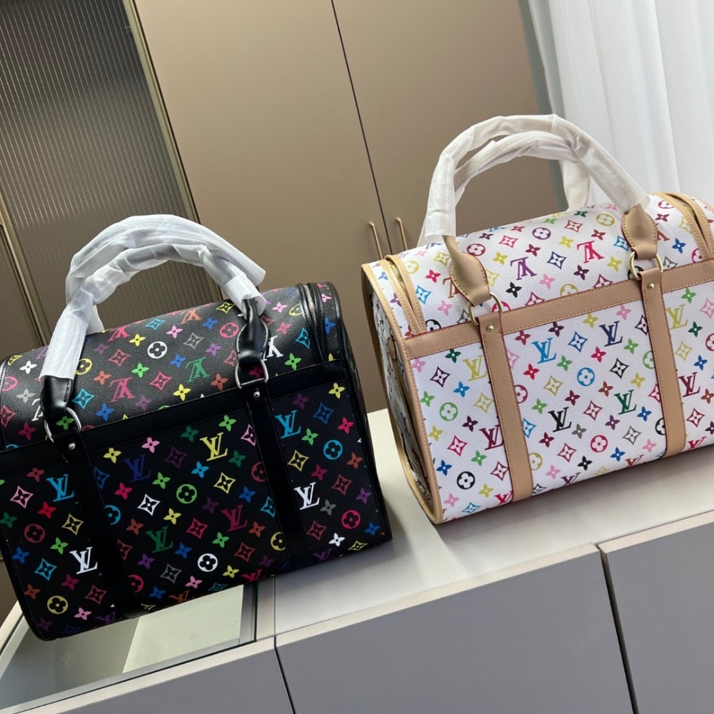 Louis Vuitton X Takashi Murakami Dog Handle Bag Multicolore Blanc 44Cm M13741 - Image 5