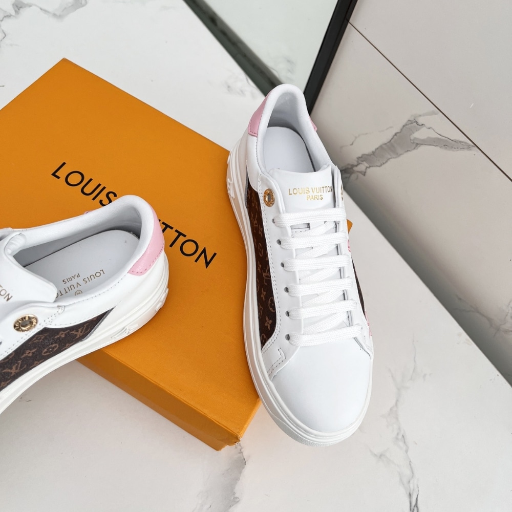 Louis Vuitton X Takashi Murakami Time Out Leather Sneaker White 1AGWOL - Image 5