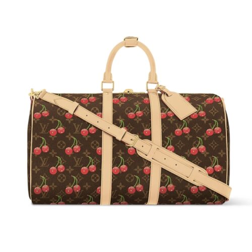 Louis Vuitton X Takashi Murakami Keepall Bandoulière 45 Monogram Canvas Shoulder Bag Brown M13764