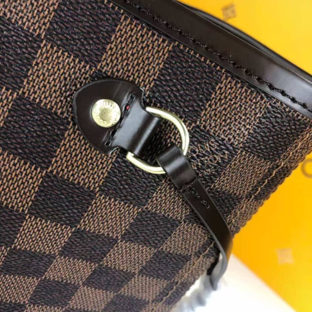 Louis Vuitton Neverfull PM Damier Ebene Tote Bag Brown 29Cm N41359 - Image 4