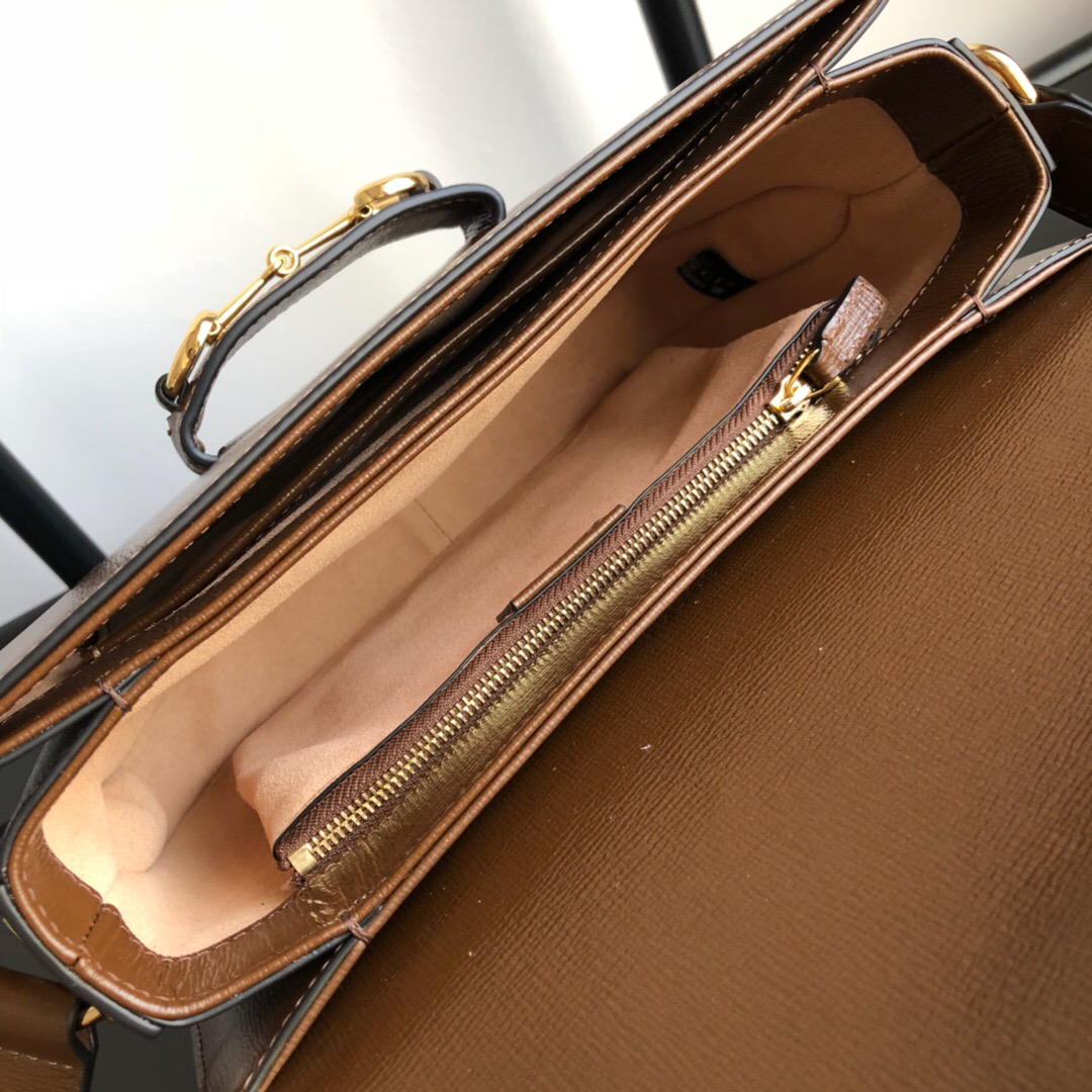 Gucci Horsebit 1955 Medium Leather Shoulder Bag Brown 25Cm 602204 1DB0G 2361 - Image 7