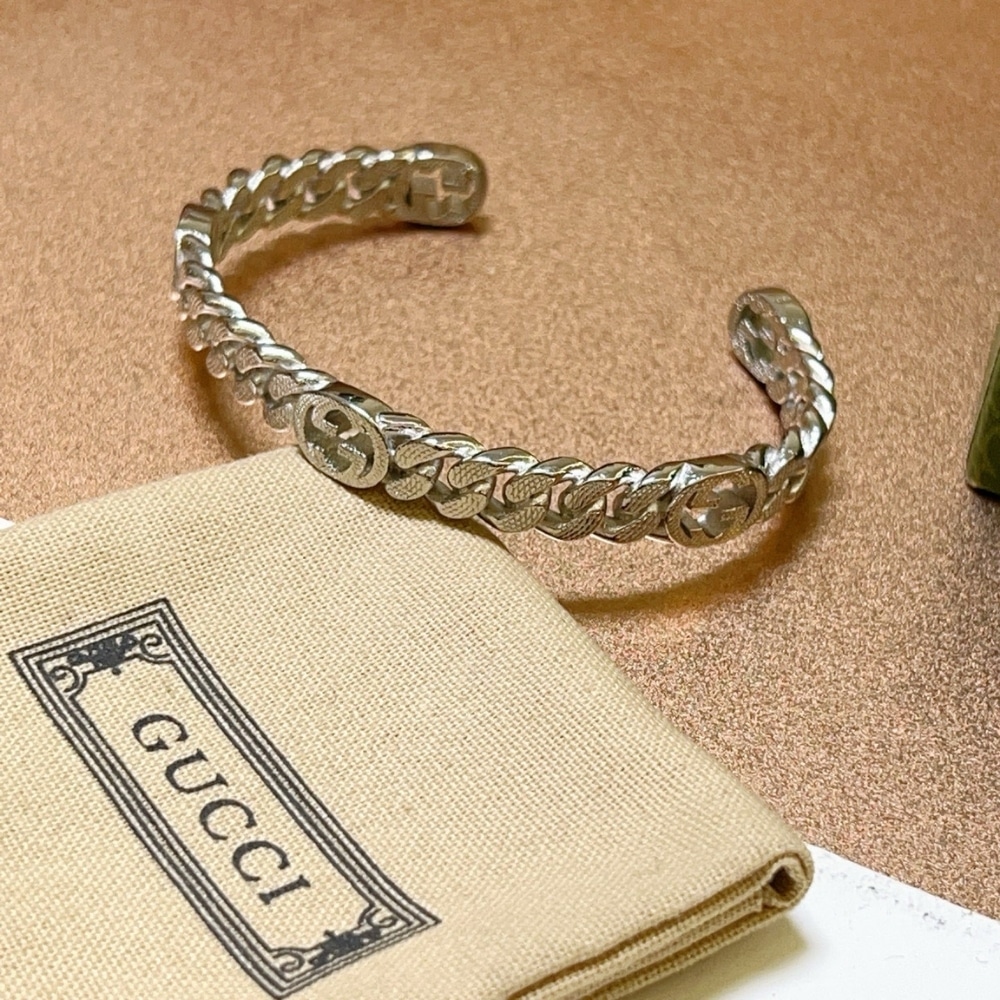 Gucci Sterling Silver Cuff Bracelet Silver - Image 3