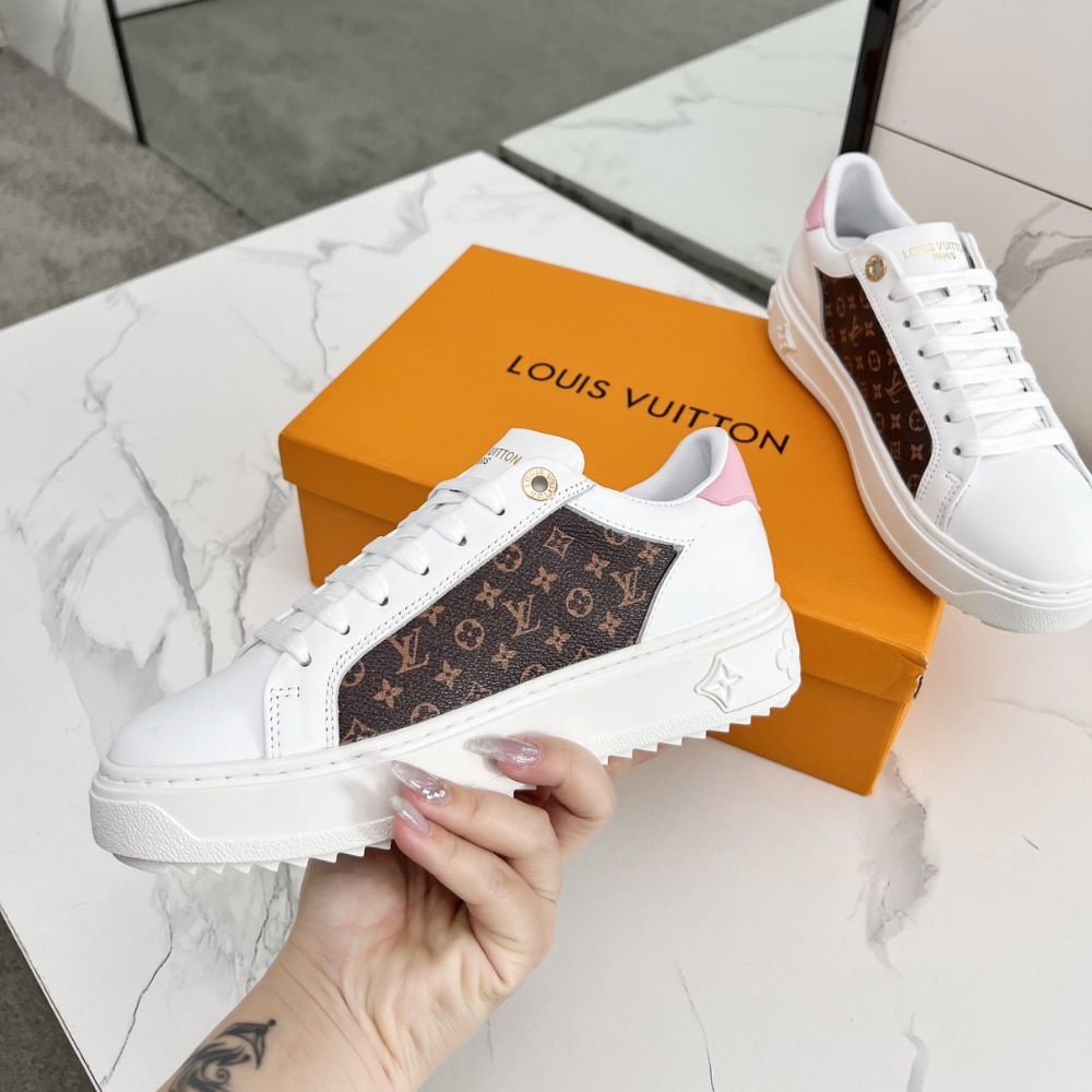 Louis Vuitton X Takashi Murakami Time Out Leather Sneaker White 1AGWOL - Image 6