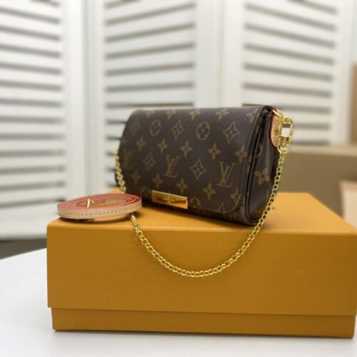 Alternative view of Louis Vuitton Favorite MM Monogram Canvas Crossbody Bag Brown 25Cm M40718