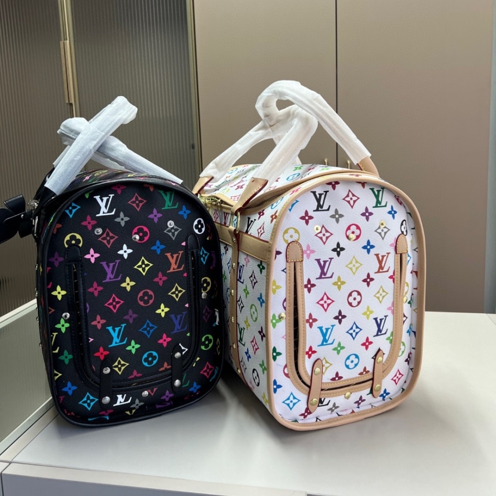 Louis Vuitton X Takashi Murakami Dog Handle Bag Multicolore Blanc 44Cm M13741 - Image 4