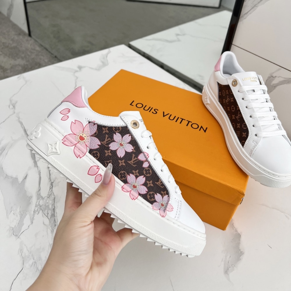 Louis Vuitton X Takashi Murakami Time Out Leather Sneaker White 1AGWOL - Image 3