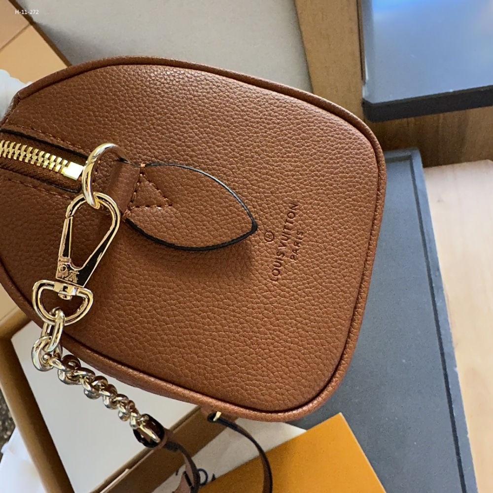 Louis Vuitton Speedy Bandoulière 20 Monogram Empreinte Handle Bag Cognac Brown 20Cm - Image 6