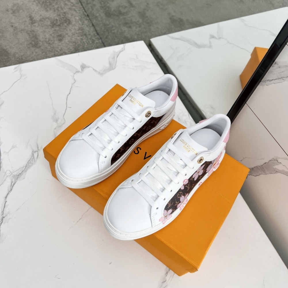 Louis Vuitton X Takashi Murakami Time Out Leather Sneaker White 1AGWOL - Image 4