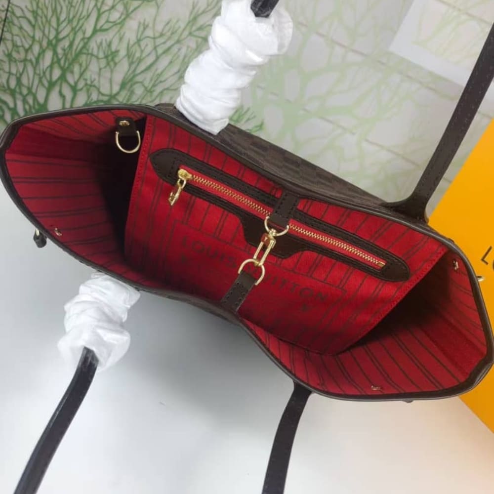 Louis Vuitton Neverfull PM Damier Ebene Tote Bag Brown 29Cm N41359 - Image 7