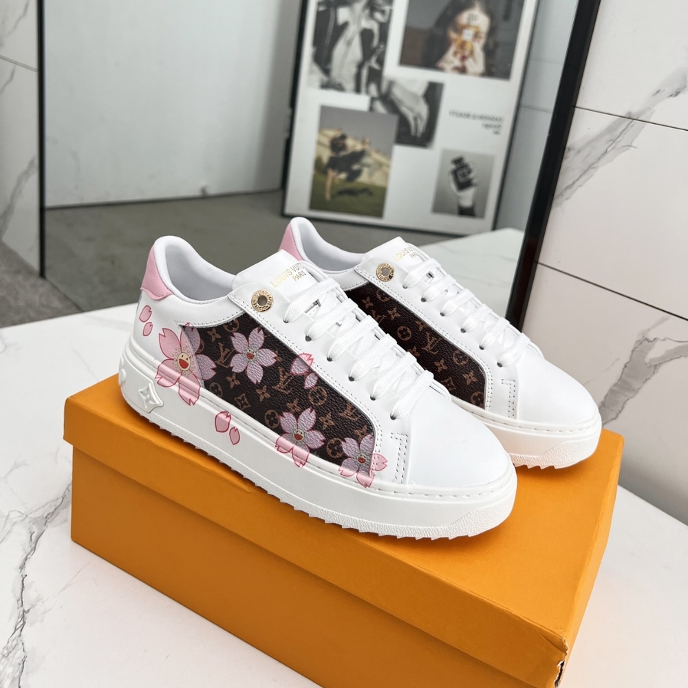Louis Vuitton X Takashi Murakami Time Out Leather Sneaker White 1AGWOL - Image 2